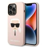Karl Lagerfeld KLHMP14LSLKHLP iPhone 14 Pro 6.1" hardcase light pink/light pink Silicone Karl`s Head MagSafe